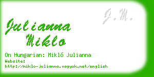 julianna miklo business card
